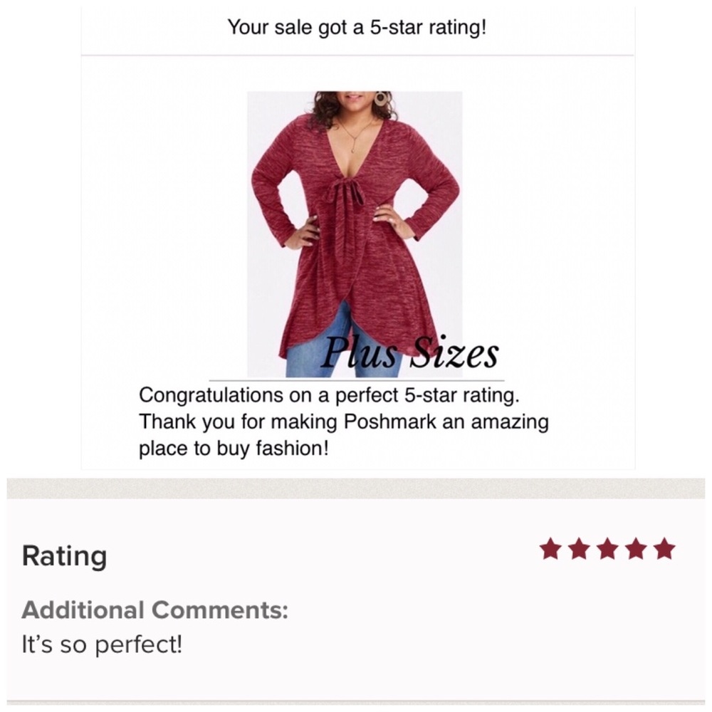 Cranberry Long Sleeve Tunic - 5 Star Rated - Picture 8 of 8